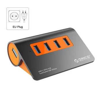 

4 Port USB3.1 Gen2 HUB USB C Gen2 Aluminum HUB 10Gbps SuperSpeed With 12V Power Adapter For Mac Pro For Huawei For Samsung