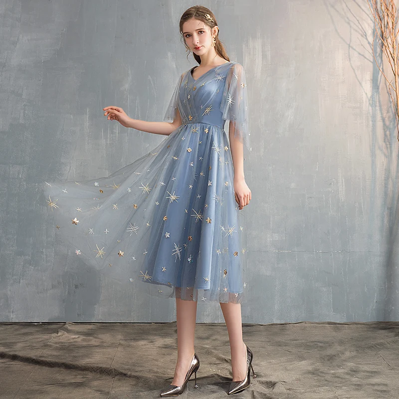 Robe De Soiree Иллюзия Кружева чай Длина линия банкет платье элегантное платье подружки невесты vestido de festa вечернее платье для выпускного вечера
