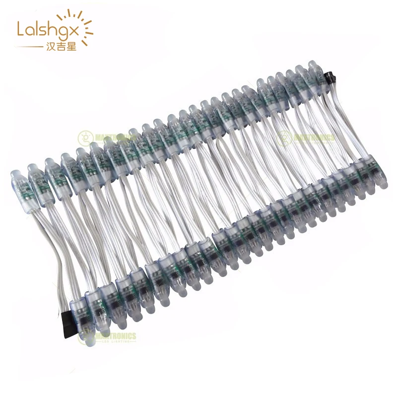 100 шт. DC5V/DC12V белый провод 12 мм WS2811 IC RGB светодиодный модуль цифровой полный цвет 3pin