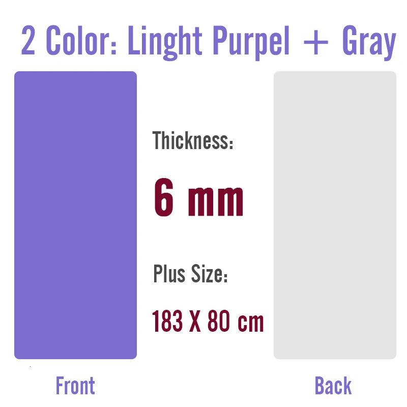 183X80CM Thicker 6mm 183x800x8 мм TPE коврик для йоги с двухсторонним использованием большой размер Противоскользящий коврик для начинающих экологический фитнес-гимнастика коврики - Цвет: 183X80CM Thicker 6mm