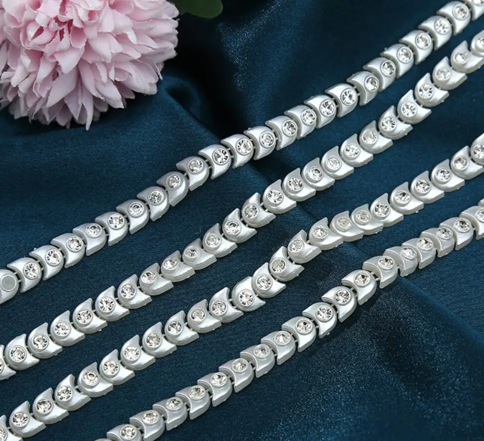 

10Yard ABS Pearl Moon Rhinestone Bead String Chain Door Curtain Wedding Party Christmas Holiday Venue Home Hotel Decoration