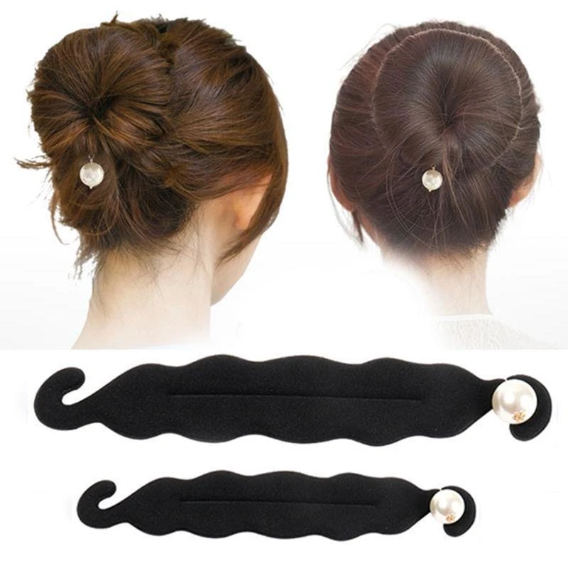 hair clips for fine hair Women Hair Accessories Magic Donut Bun Maker Black DIY Braid Styling Tools Hairpins Twist Hair Clips Braiding Tools Hairstyle designer head scarf