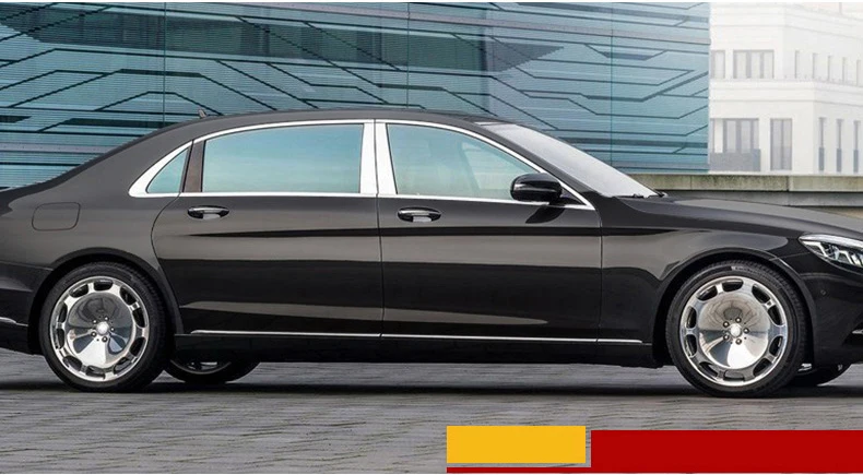 Нержавеющая сталь окна автомобиля средний столб планки для mercedes benz S320 s420 s500 s600 S300- w222