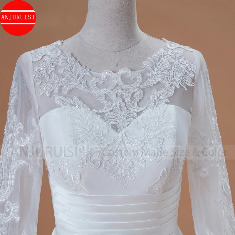 Элегантная одежда с длинным рукавом свадебное платье 2020 Vestidos De Novia круглым