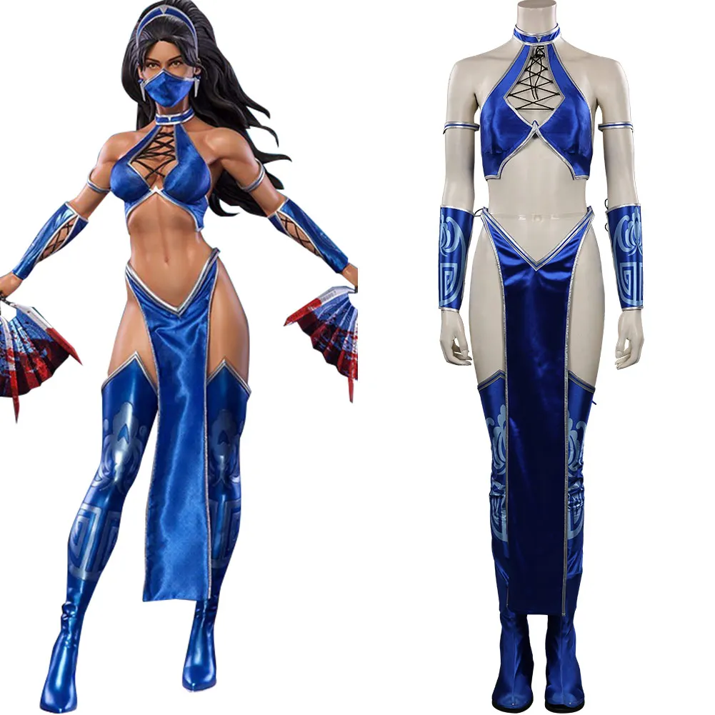 Mortal Cosplay Kombat Kitana Cosplay Costume Outfits Adult Women Girls  Halloween Carnival Suit - Cosplay Costumes - AliExpress