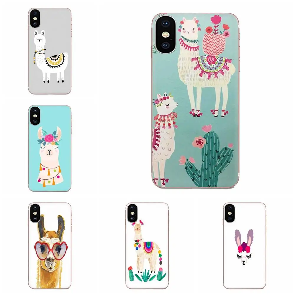 Soft Mobile Phone Shell Cute Llama Alpaca Animals Cartoon For Samsung Galaxy A51 A71 A81 A90 5G A91 A01 S11 S11E S20 Plus Ultra | Мобильные