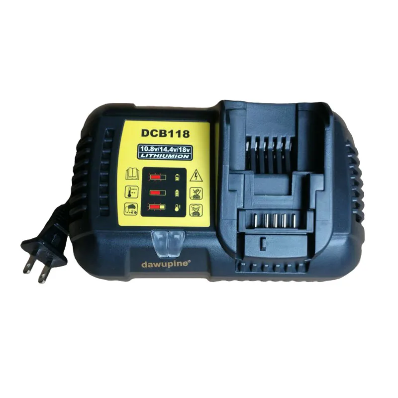 Dawupine Dcb118 Li-Ion Батарея Зарядное устройство 4.5A для Dewalt 10,8 V 12V 14,4 V 18V 20V 60V Dcb101 Dcb107 Dcb105 Батарея DCB200 DCB140