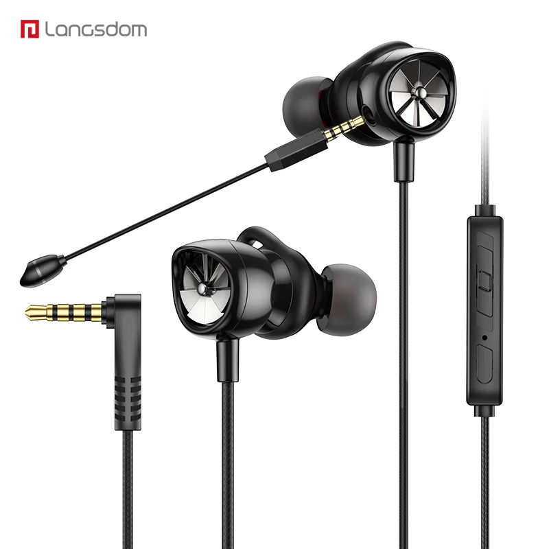Langsdom HIFI геймерские наушники-вкладыши G200X портативные стерео наушники с супер басами игровая гарнитура с микрофоном для PS4 PUBG Music