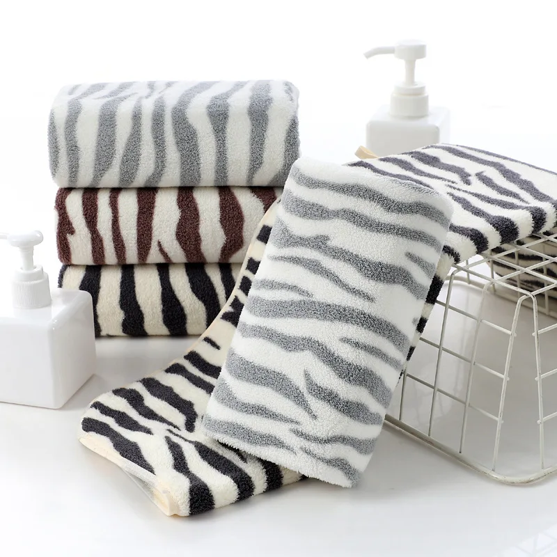 Washcloth Absorbent Zebra Towel Set Zèbres