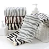 T237A Nice Zebra stripe Microfiber water Absorbent 70cm*140cm and 34cm*74cm quick dry bath towel and face towel 1