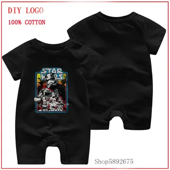 

Star Wars Vintage Stormtroopers printed romper Summer baby clothing Short Jumpsuit Newborn Romper Clothes infant Baby Rompers