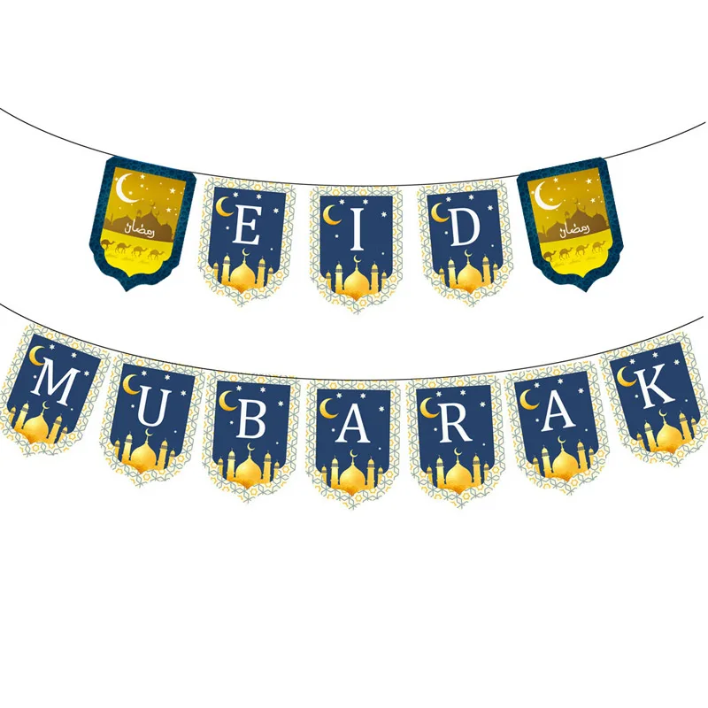 Leeiu Eid Mubarak вечерние DIY декоративные бумажные тарелки и стаканы Рамадан karem