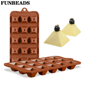 

15 Pyramid Shape Chocolate Cake Mold Silicone Candy Ice Mold Baking Pastry Tool For 3d Carfts CM100