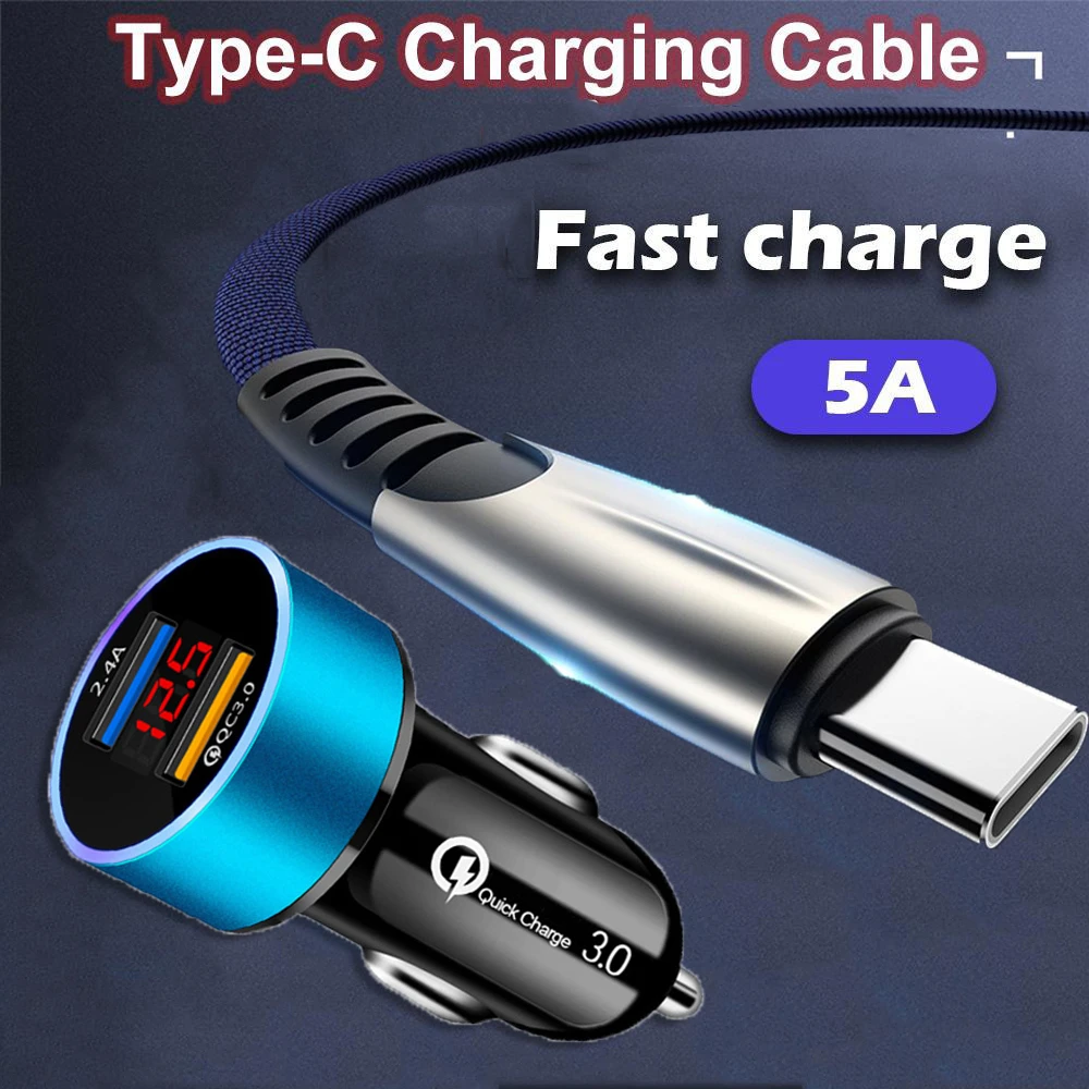 usb c 20w 18W Fast Mobile Phone Car Charger Quick Charge 3.0 For Xiaomi 11 10S 9 SE Redmi Note 10 9T 9S 8T 9 8 Pro Max Type-c USB Cable quick charge 2.0