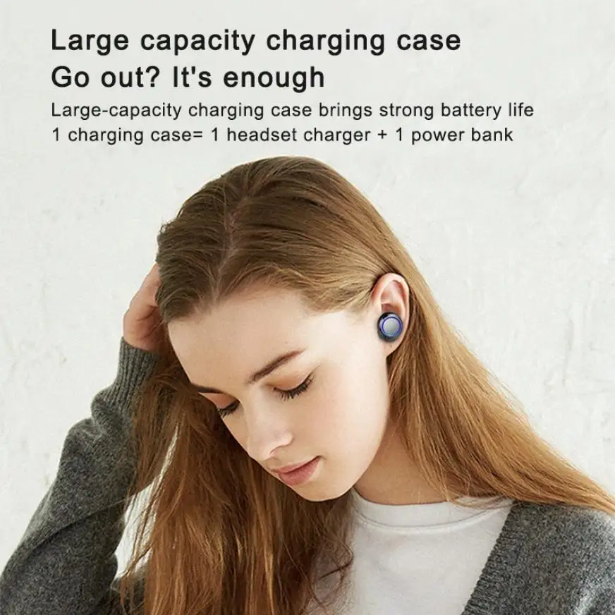 TWS M13 Slide Wireless Bluetooth Handsfree HiFi Music Call Earphone Noise Reduction Waterproof Earbuds for Iphone Xiaomi Huawei