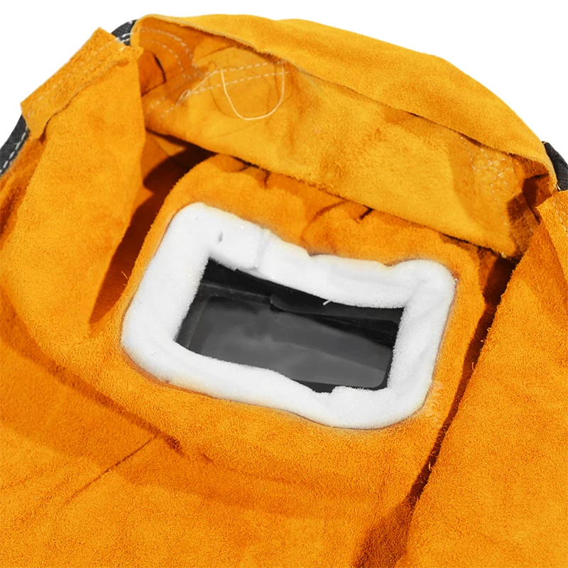 Сварочный капот шлем регулируемый удобный кожаный защищенный объектив очки защитная маска накладные рабочие безопасная одежда для безопасности