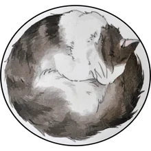 Модный Круглый ковер с мультяшным котом для детской спальни, подвесная корзина, круглое одеяло, домашняя компьютерная подушка