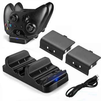 

XBOX ONE Controller Fast Charger for Dual Charging Dock Charger + 2pcs Rechargeable XBOX ONE Controller Battery Stander