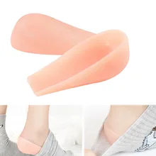 1 pair Unisex Invisible Increase pad soft silicone gel insoles heel Pad Foot massage care Invisible inner Increase insoles light
