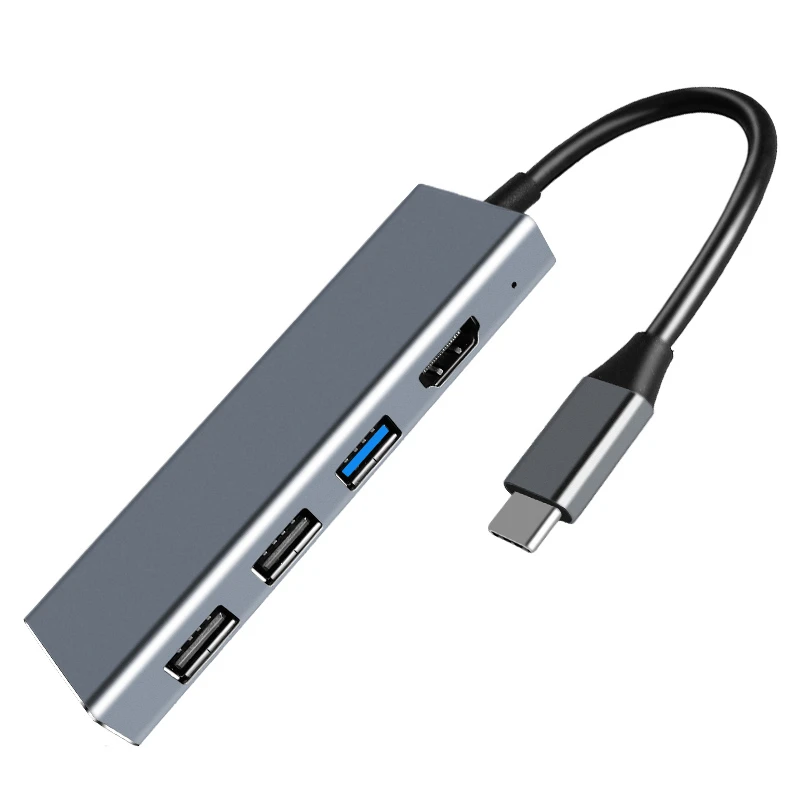 Металлический док-станция для USB3.0 7-в-1 с HDMI Выход SD/TF слот для карт Поддержка PD зарядки Вход для Macbook Matebook ASUS для йоги