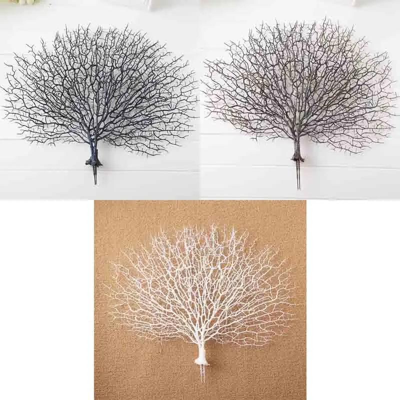 

Artificial Flowers Coral Branch Peacock Shape Home Party Wedding Room Decor