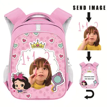 

Custom Your Image Logo Name Backpack for Girls School Backpack Children School Bags Girls Bookbag Cartoon Kindergart Bag
