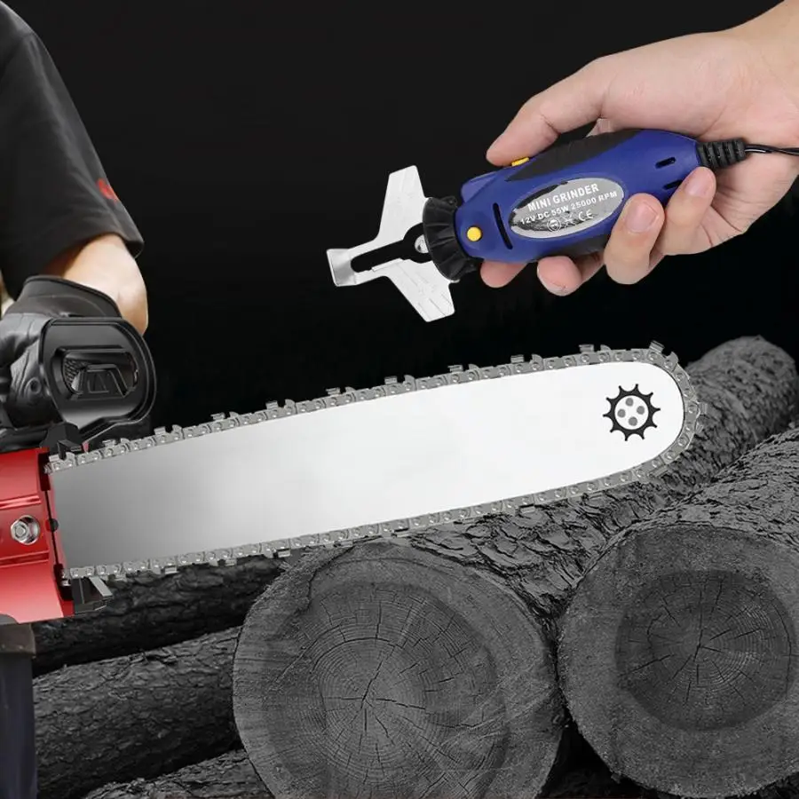 12V для заточки цепных пил Электрическая цепная шлифовальная машина для изготовления ограждений из Проволочной Пилы файл шлифовальный станок заточки цепных пил инструмент