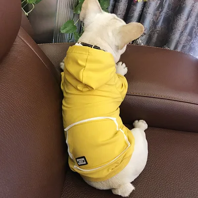 Yellow Одежда для щенков и собак, толстовки с капюшоном, свитер для собак, кошек, теплый свитер, модная Однотонная футболка для маленькой собачки, мягкий флисовый костюм для домашних животных - Цвет: Yellow