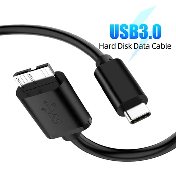 

USB 3.0 Type C to Micro B Data Cable For External Hard Drive Disk HDD Samsung S5 USB-C Hard Drive Cable Fast Speed USB3.0 Cord