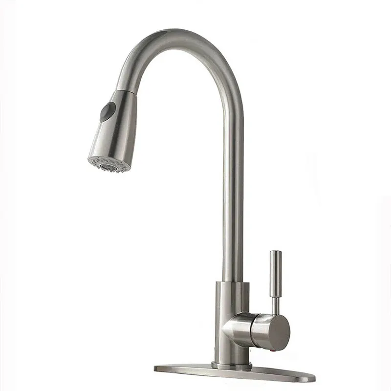 

Kitchen Sink Faucet Pull Down Sprayer with 10 Inch Cover Mixer Tap for Home LB88