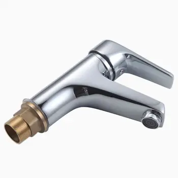 

Bathroom Basin Sink Faucet Chrome Single Handle Kitchen Tap Faucet Mixer Hot And Cold Water Hose Chrome Finished Cabinet Copper