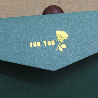 50 шт./лот Высокое качество#5 200GSM бумажные конверты с буквами спасибо, для вас приглашения свадебные конверты - Цвет: dark green