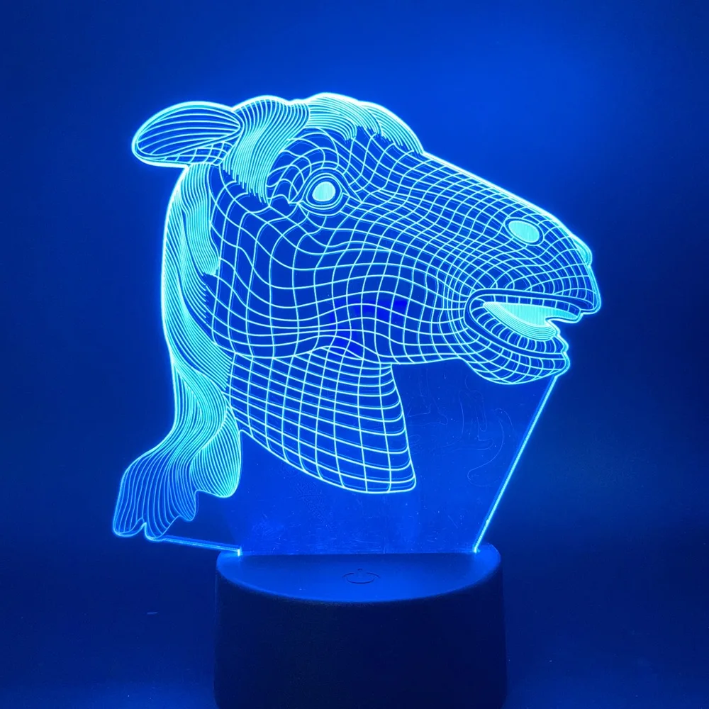 Led ночное освещение в доме светильник для детей Спальня Ночной светильник 7/16 цветов меняющаяся лампа подарок на день рождения для детей 3D лампа Ночной светильник