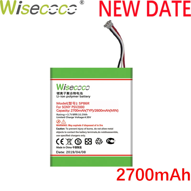 

Wisecoco PSV2000 2700mAh NEW BATTERY For SONY PCH-2007 4-451-971-01 SP86R PS Vita 2007 Repair Replacement+Tracking Number