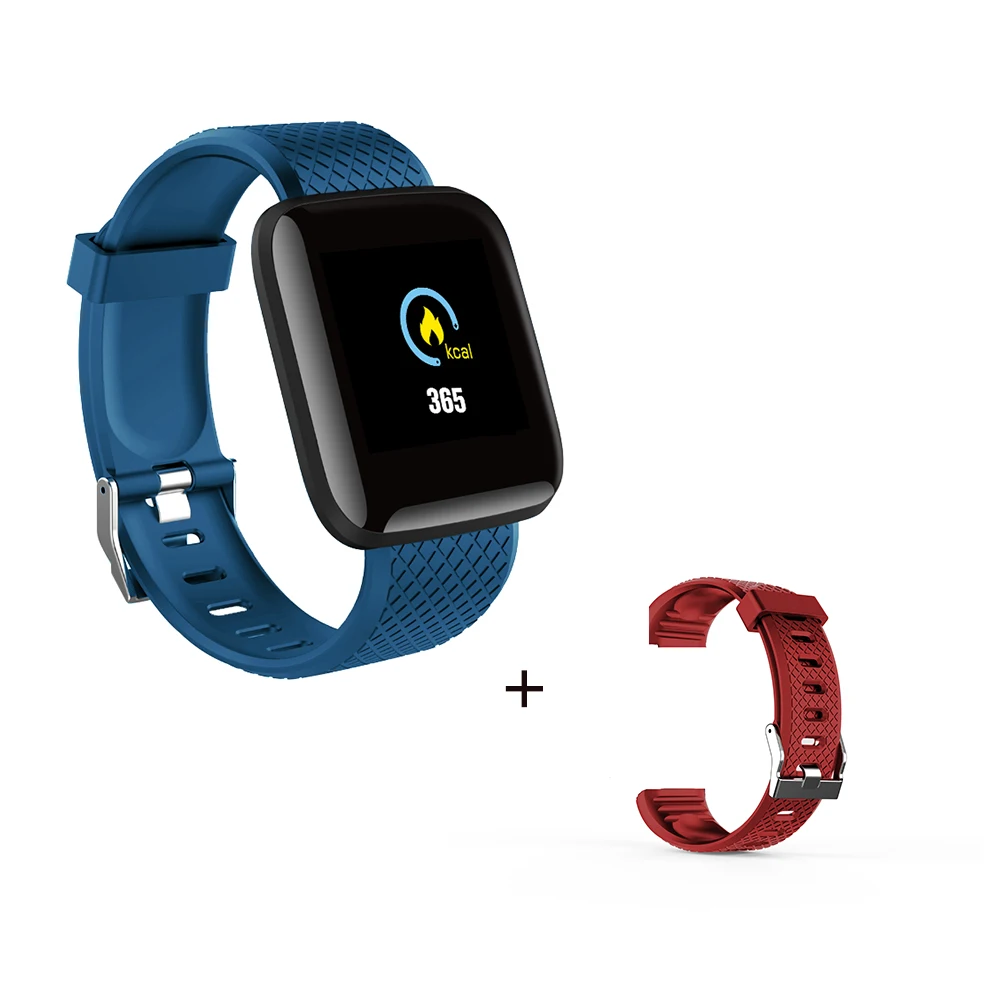 Новинка 1,3 дюйма OLED Farbe Bildschirm Bluetooth Wasserdichte Sport Smart Uhr браслет для занятий спортом для Android часы - Цвет: add red strap