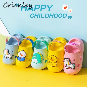 

Children Slippers Lovely Cartoon Animal Unicorn Pattern Croc Shoes for Girls Boys Indoor Breathable Non Slip Kids Beach Shoes