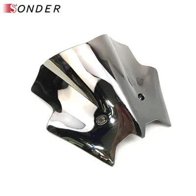 Мотоцикл лобовое стекло из поликарбоната для KTM DUKE 690 KTM690 DUKE690 2012 2013 2012- лобовое стекло, ветровой щиток воздушного потока - Цвет: Chrome