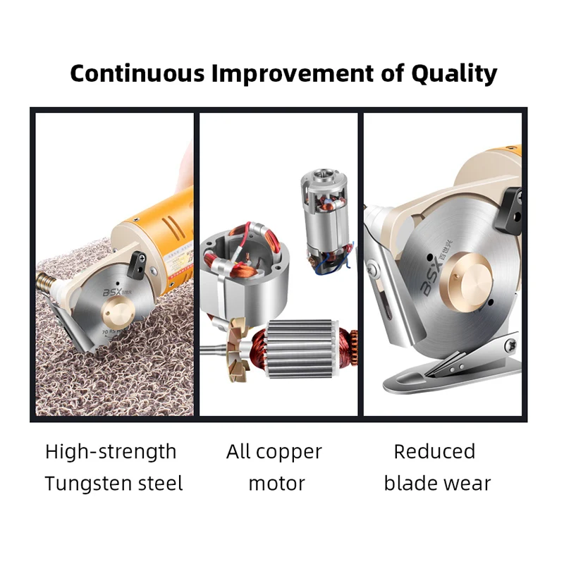 Electric Fabric Scissors 220V/110V Rotary Blade Fabric Tool Fabric Cutting Tools Electric Cutter Machine Rotary Scissors 6