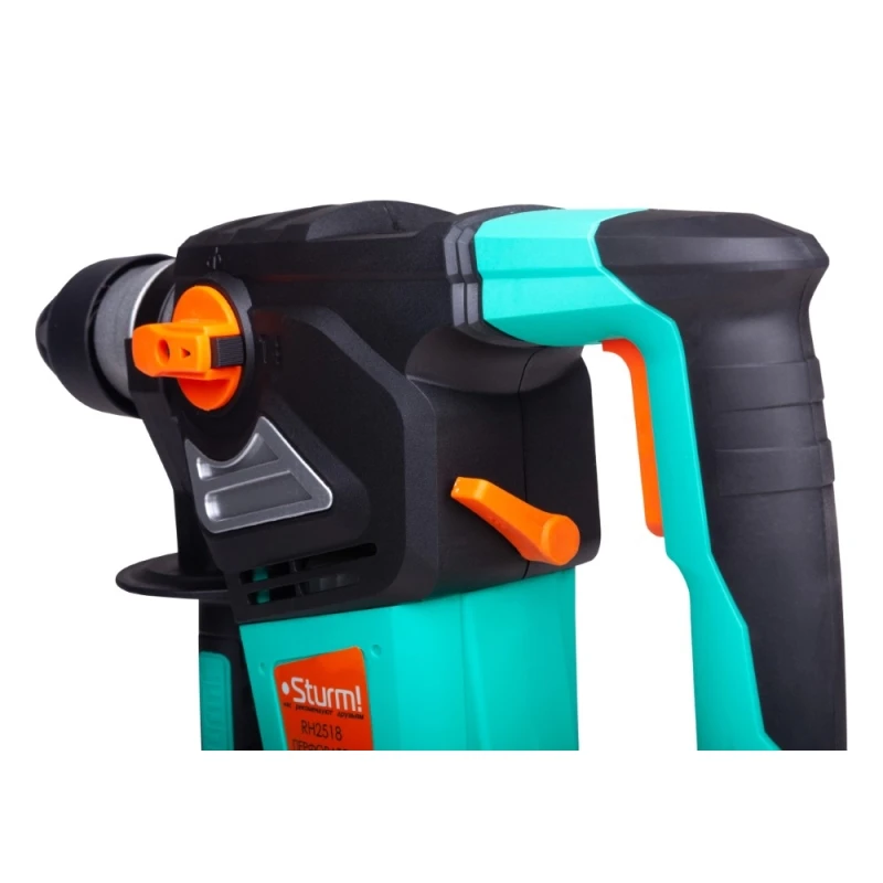 Перфоратор электрический Sturm! RH2518 (Мощность 1850 Вт, 4400 уд/мин, сверление/сверление с ударом/долбление, число оборотов 0-750 об/мин)