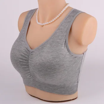 

Bra without Steel Ring Large Size Full Cup Plus sized Bra Modal Vest Sleep Thin Vest Bra