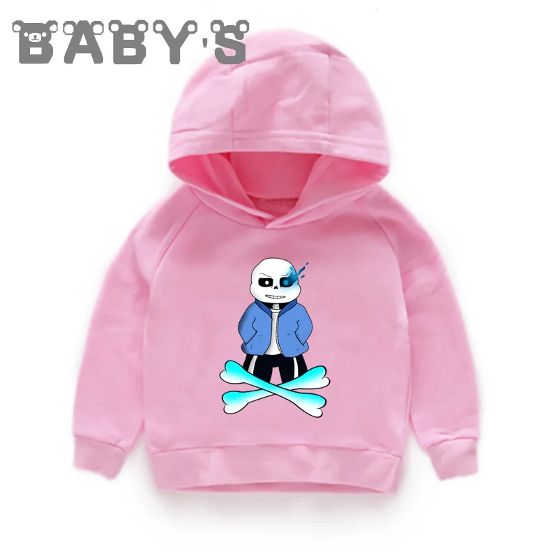 Детские толстовки с капюшоном; детские свитера с героями мультфильмов skull brother Undertale Sans; пуловер для малышей; топы для девочек и мальчиков; милая одежда; KMT2405