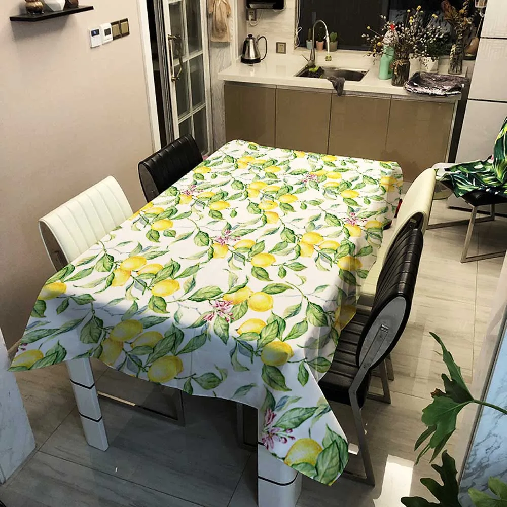 

Multicolor Floral Kitchen Tablecloth Cotton Linen Oilproof Decorative Waterproof Wedding Banquet TV Cabinet Table Cloth Covers