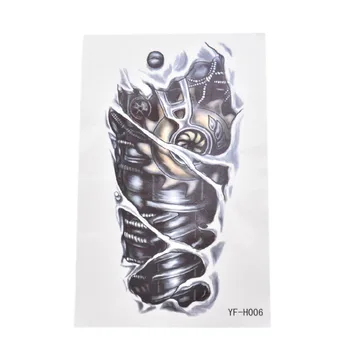

2pcs/set 3D Waterproof Temporary Tattoos For Boy Men Mechanical Arm Design Large Tattoo Sticker Free Shiping