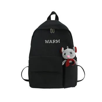 

Canvas Backpack for Women 2020 High School Harajuku Junior High School Students cute wild backpack bookbag school backpack