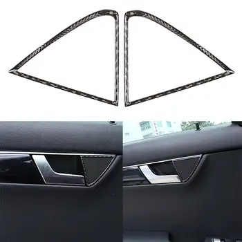 

2Pcs Universal 3K Carbon Fiber Car Door Audio Speaker Ring Stickers Decals Auto Accessory for Mercedes-Benz C-class W204