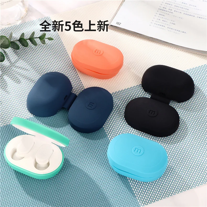 Силиконовый чехол для наушников с Bluetooth для Redmi Airdots/Xiaomi Airdots Lite простое беспроводное покрытие для наушников Мягкий защитный чехол