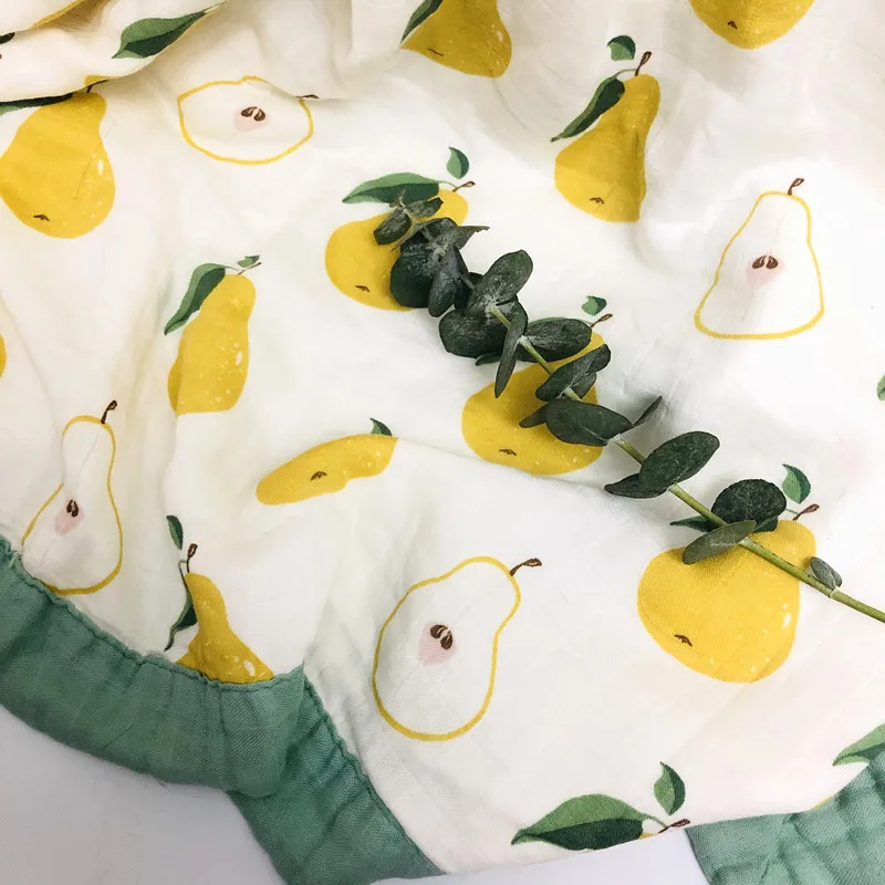 Pear Layer Bamboo Baby Muslin Blanket Muslin Tree Swaddle Better Than