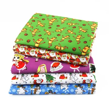 

David accessories 50*145CM Santa Claus Christmas snowman Polyester cotton fabric for Tissue Kids home textile for Sewing,c471