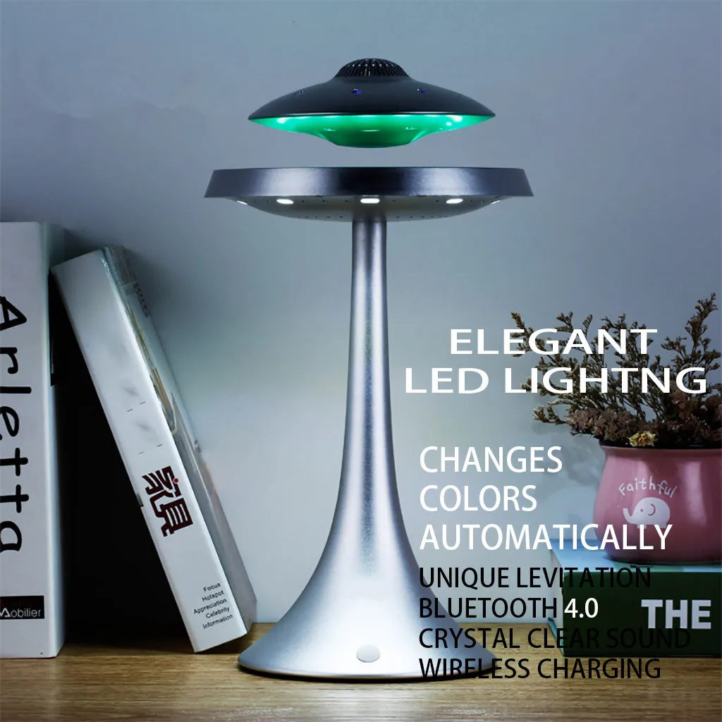 Магнитная лампа НЛО антигравитационная летающая тарелка Магнитный Плавающий Bluetooth динамик беспроводной светодиодный светильник для детской комнаты ночной Светильник s