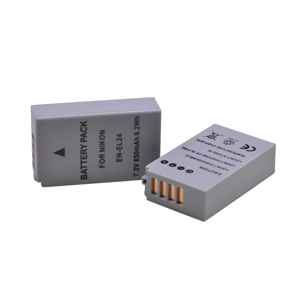 3 шт. 850 мАч EN EL24 ENEL24 аккумуляторная батарея для камеры Nikon 1 J5 1J5 DL18 50 DL24 85 цифровой
